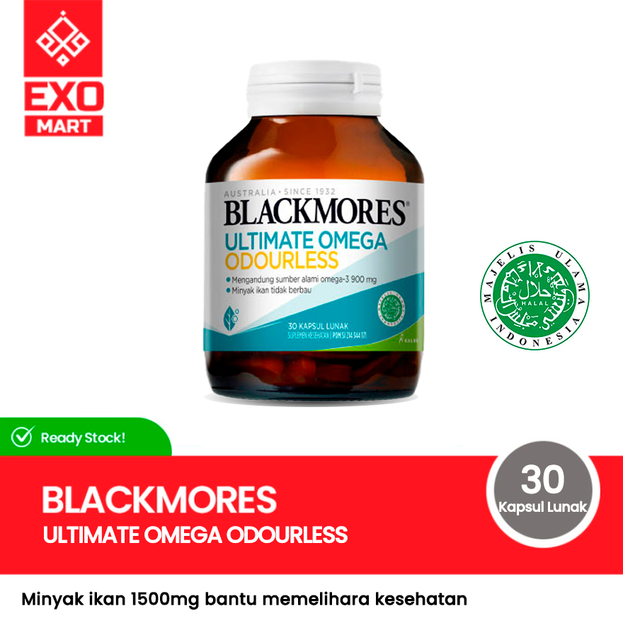 Jual Blackmores Ultimate Omega Odourless 30 Kapsul Lunak BPOM Kalbe