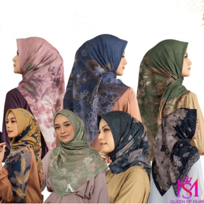 Jual Hijab Segi Empat Voal Premium Motif Bunga Random Shopee Indonesia