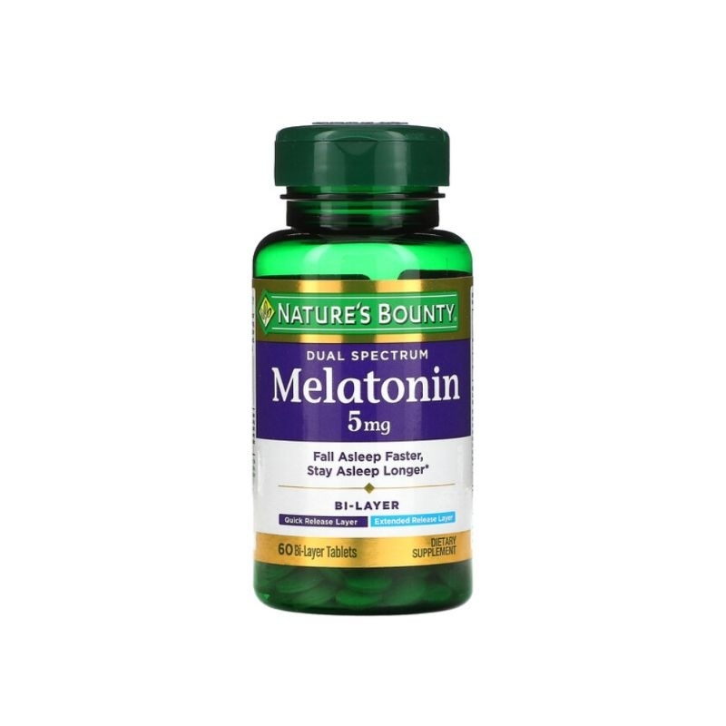 Jual Nature S Bounty Dual Spectrum Melatonin 5 Mg 60 Bi Layer Tablets