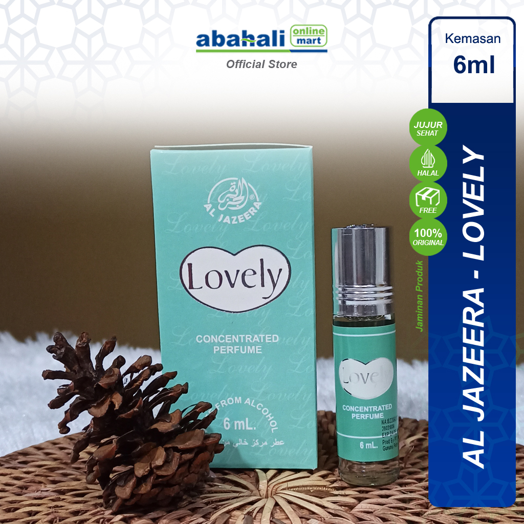 Jual Parfum Al Jazeera LOVELY Aroma Arab Sudah BPOM 6ml Non Alkohol