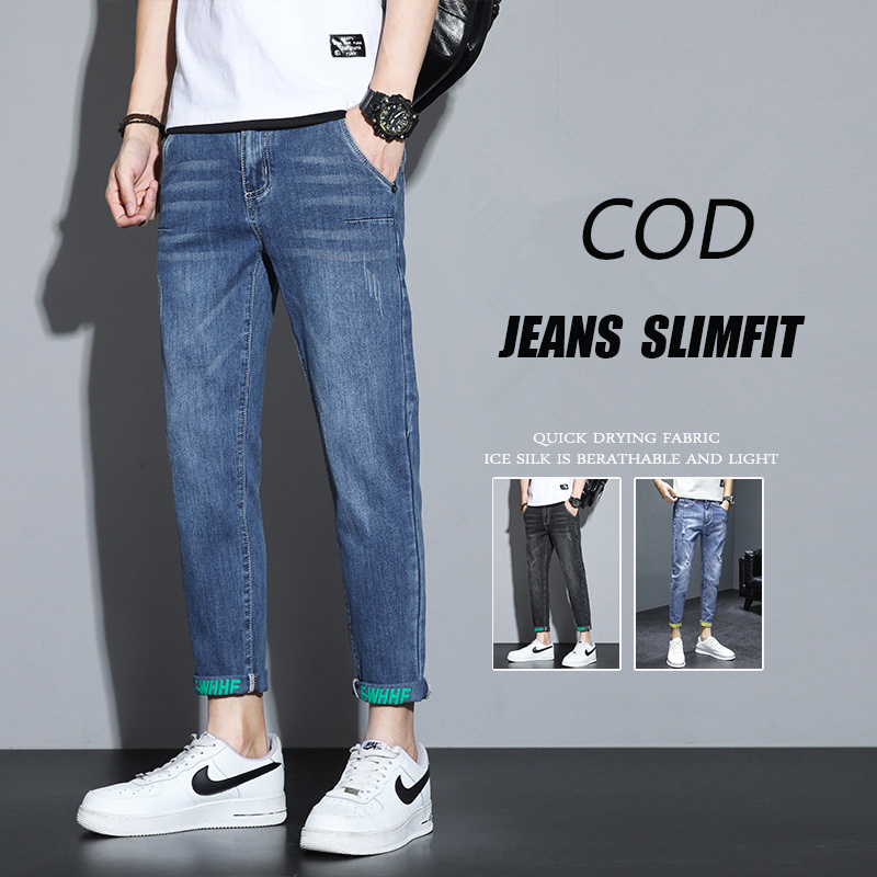 Jual Celana Jeans Pria Slimfit Pensil Cowok Jens Skinny Stretch Panjang