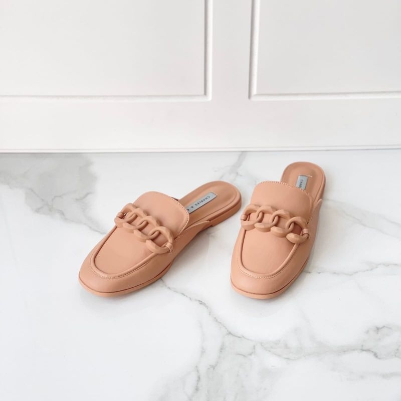 Jual PROMO SALE Sepatu Ck Flat Sandal Selop Hitam Putih Nude Shopee