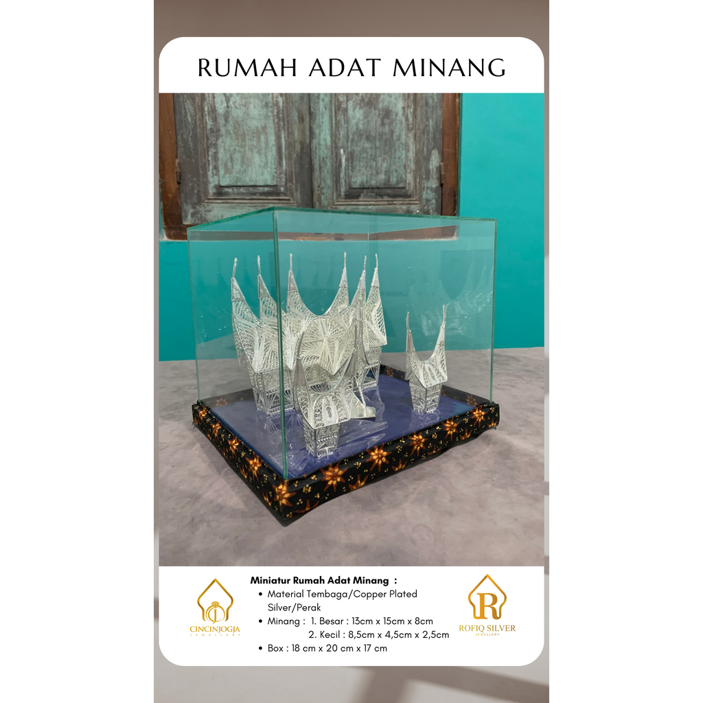 Jual Miniatur Rumah Adat Sumatera Barat Minangkabau Rumah Gadang