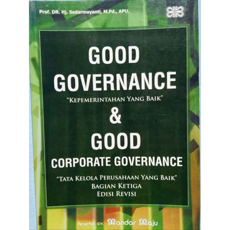 Jual Good Governance Dan Good Corporate Governance Tata Kelola