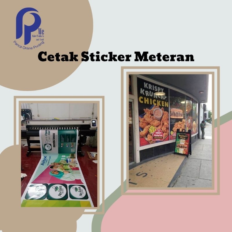 Jual Cetak Sticker Meteran Outdoor Shopee Indonesia