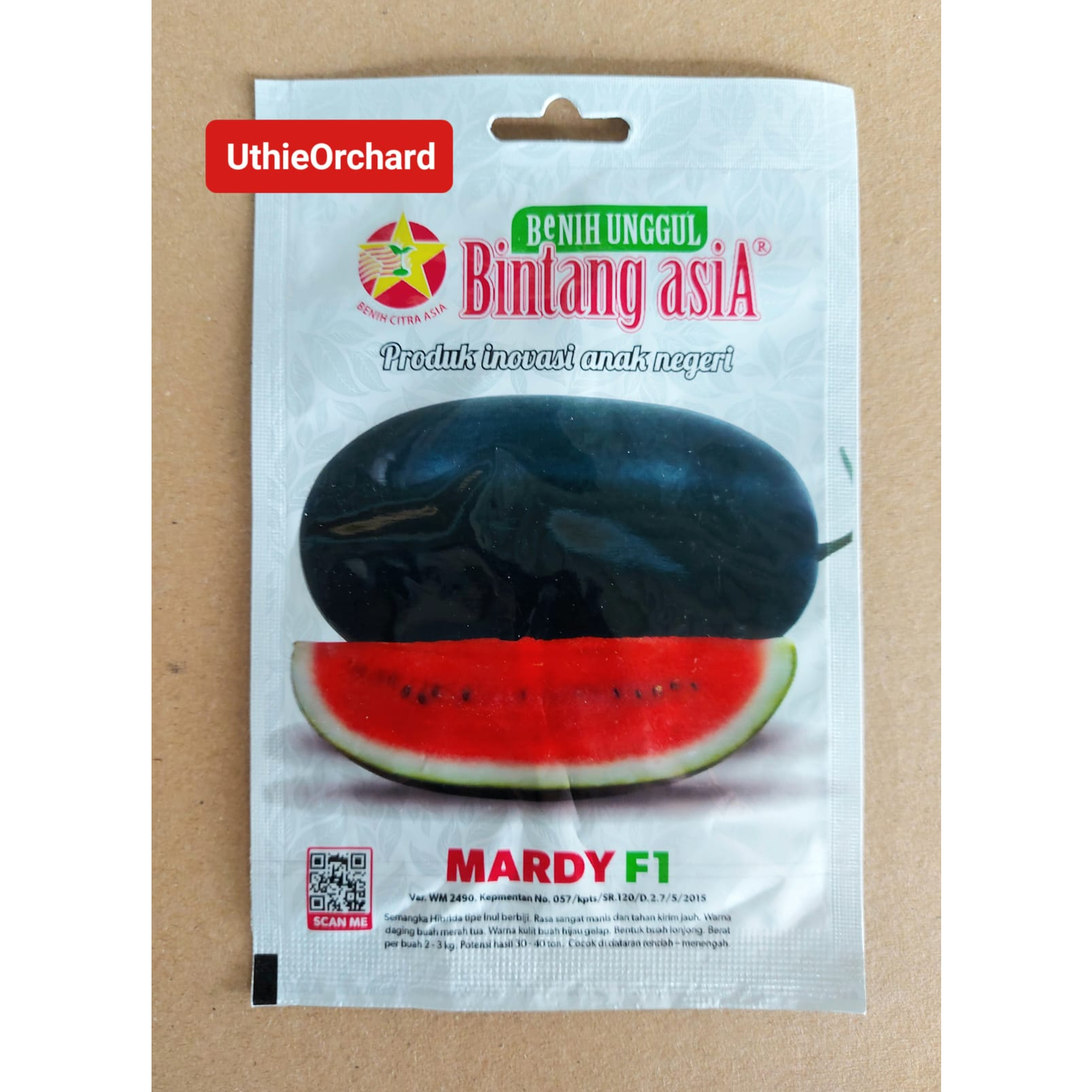 Jual Benih Bintang Asia Semangka Merah Mardy F Kemasan Gr Shopee