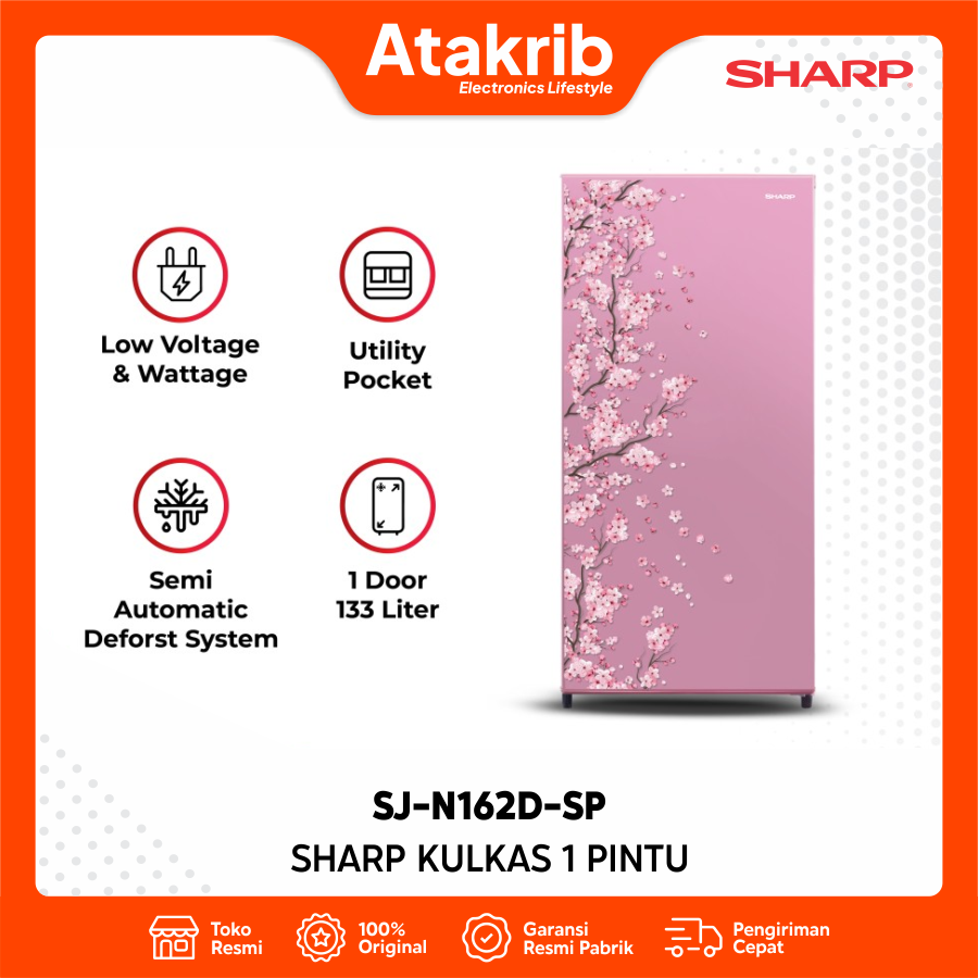 Jual SHARP KULKAS 1 PINTU SJ N162D SP 133 Liter Shopee Indonesia