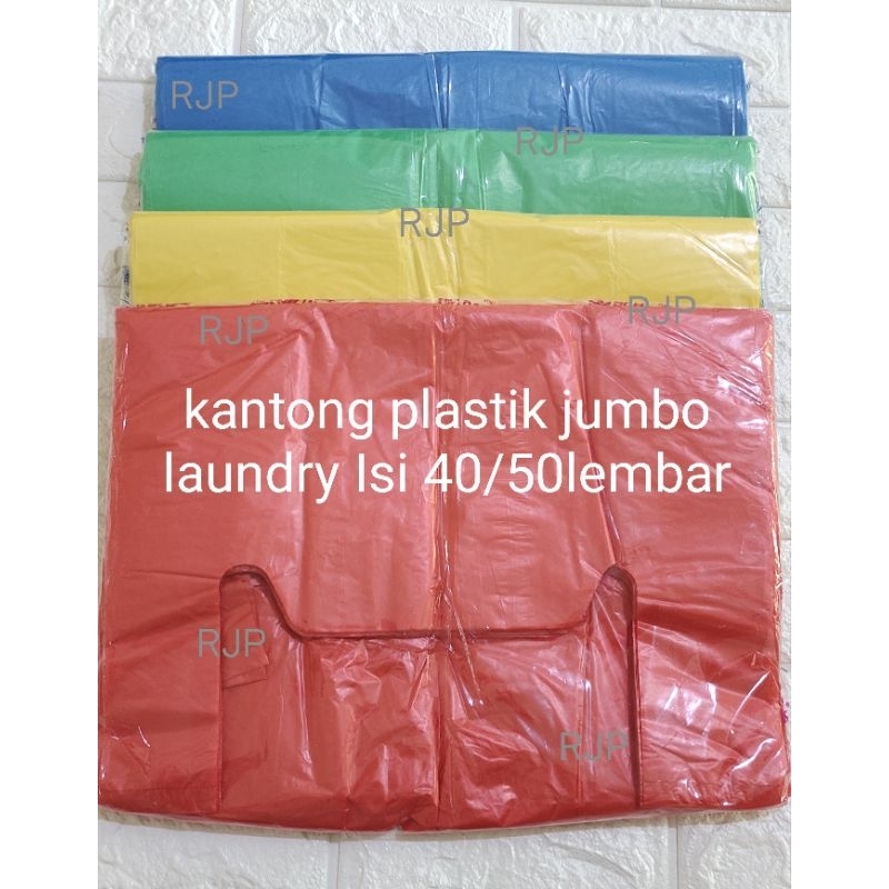 Jual Kresek Laundry Kantong Plastik Jumbo Ukuran 40cm Isi 40 50