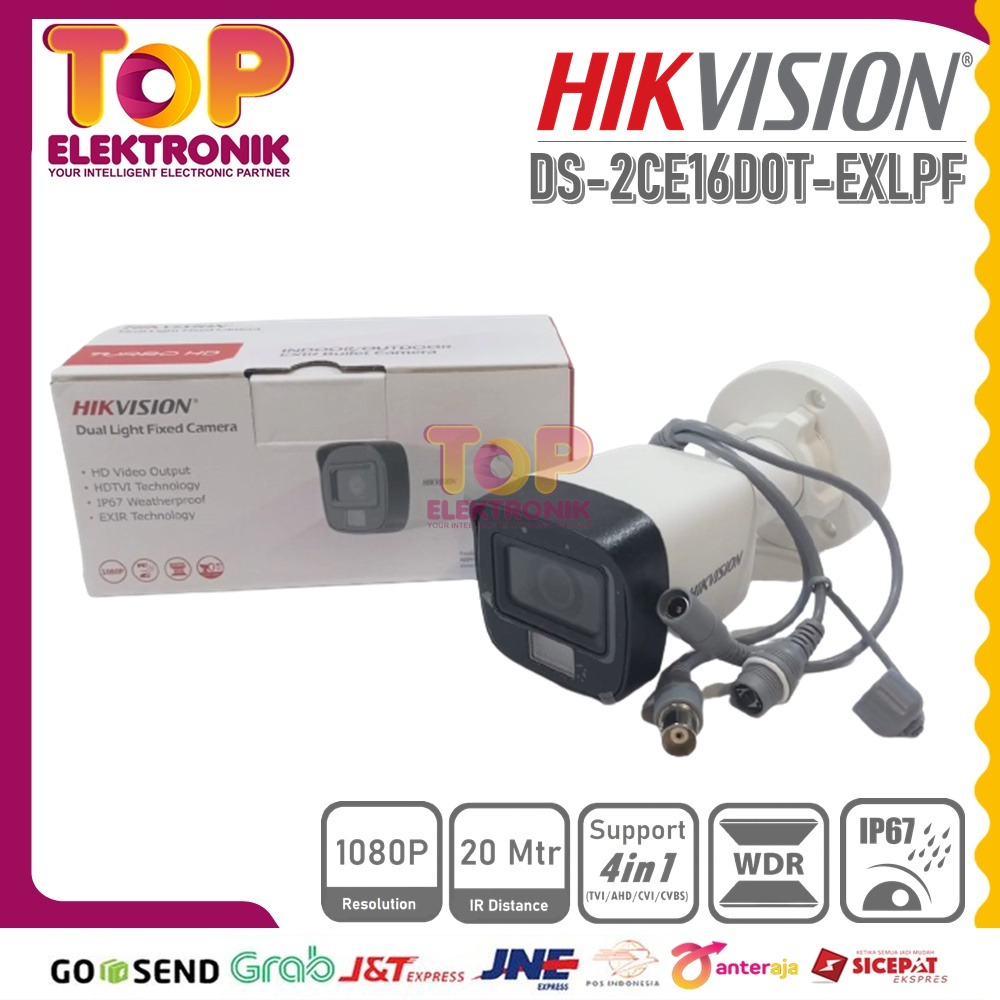 Jual Cctv Outdoor Hikvision Mp Ds Ce D T Exlpf Tpelektronik Shopee