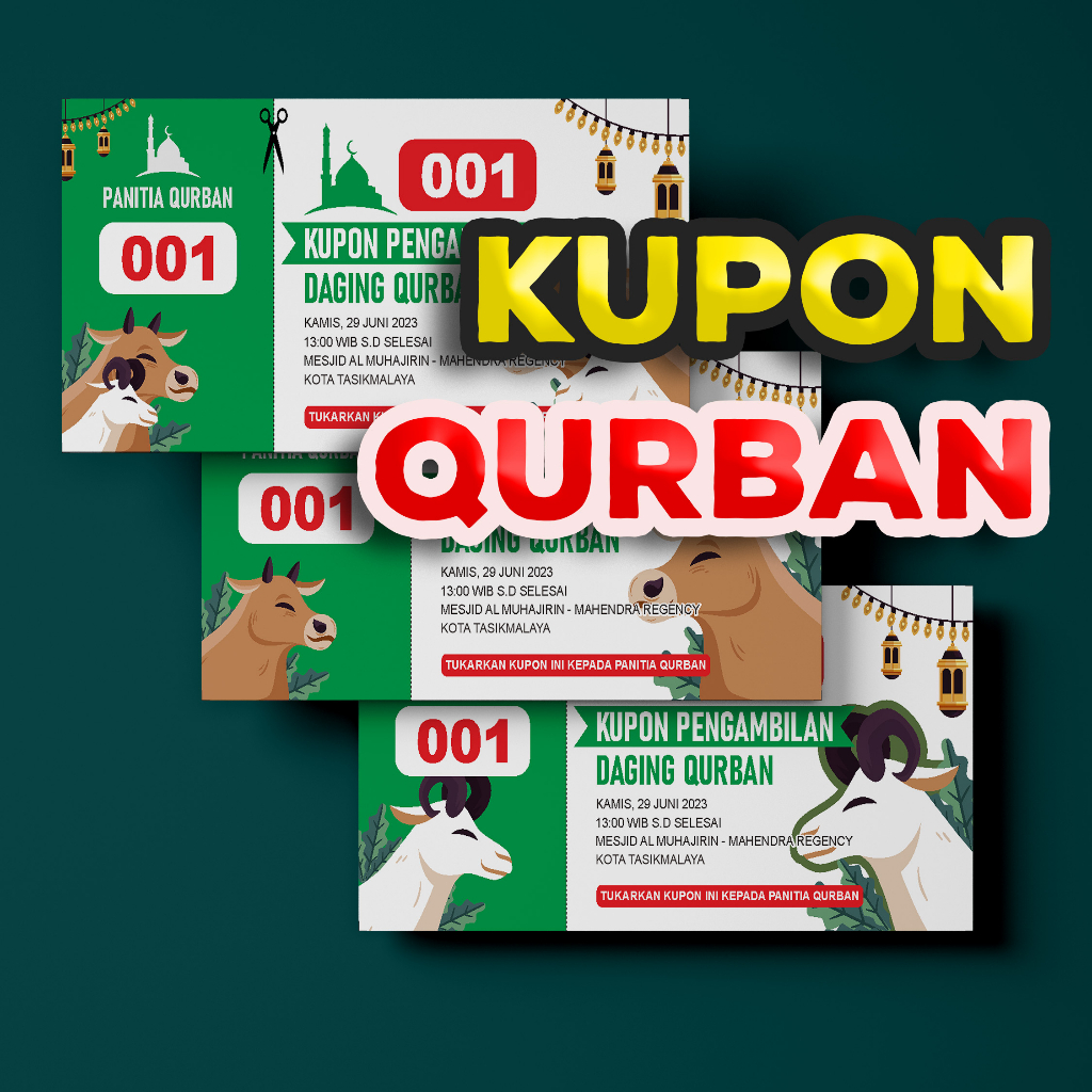 Jual Kartu Pengambilan Kurban Kupon Qurban A Shopee Indonesia