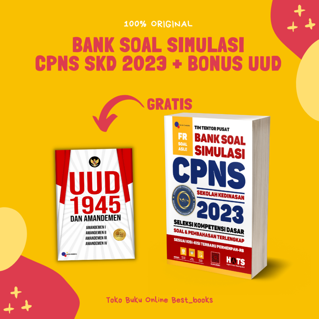 Jual BUKU BANK SOAL SIMULASI CPNS SEKOLAH KEDINASAN 2023 FR SOAL ASLI