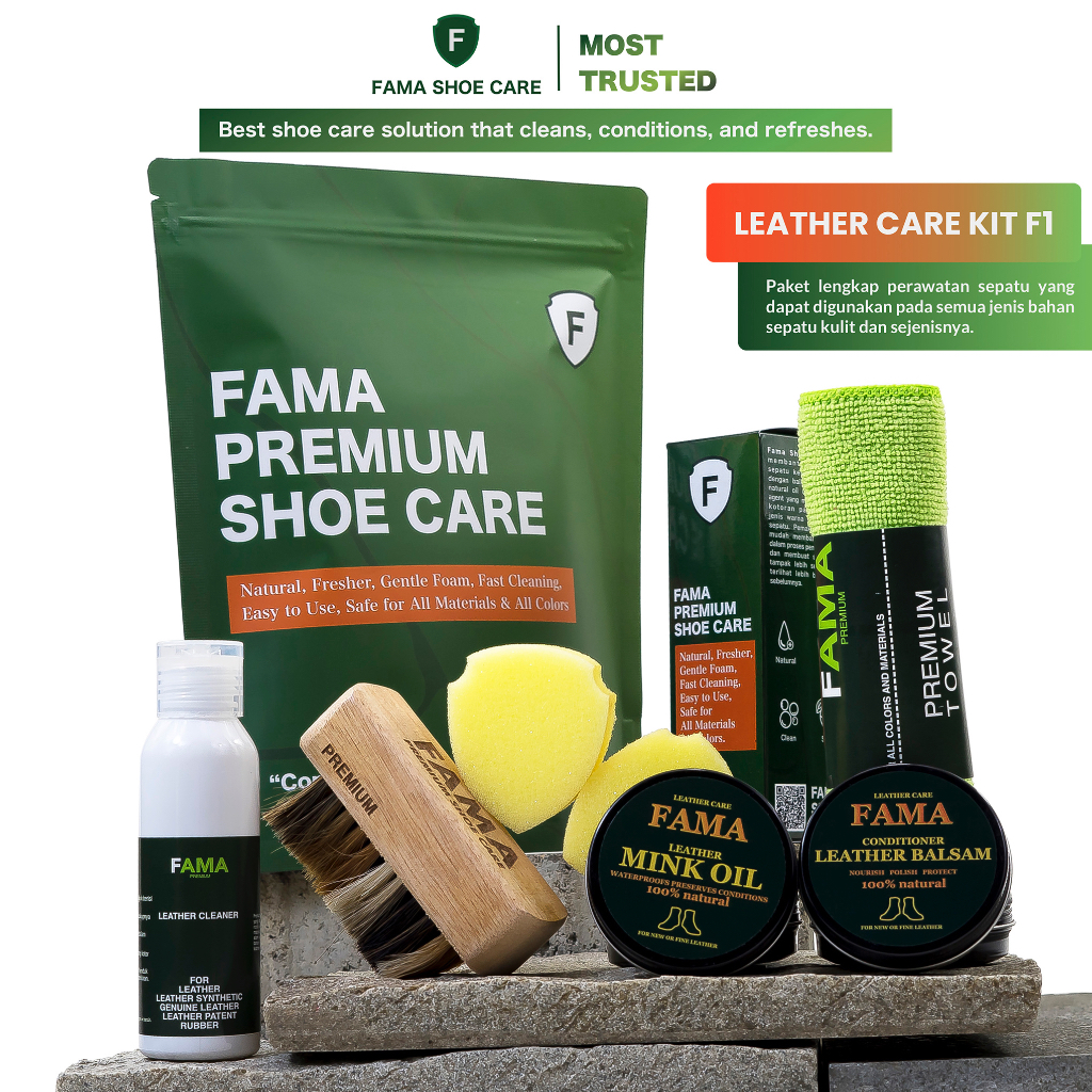 Jual Fama Shoe Care Paket Leather Care F1 Sabun Sepatu Kulit