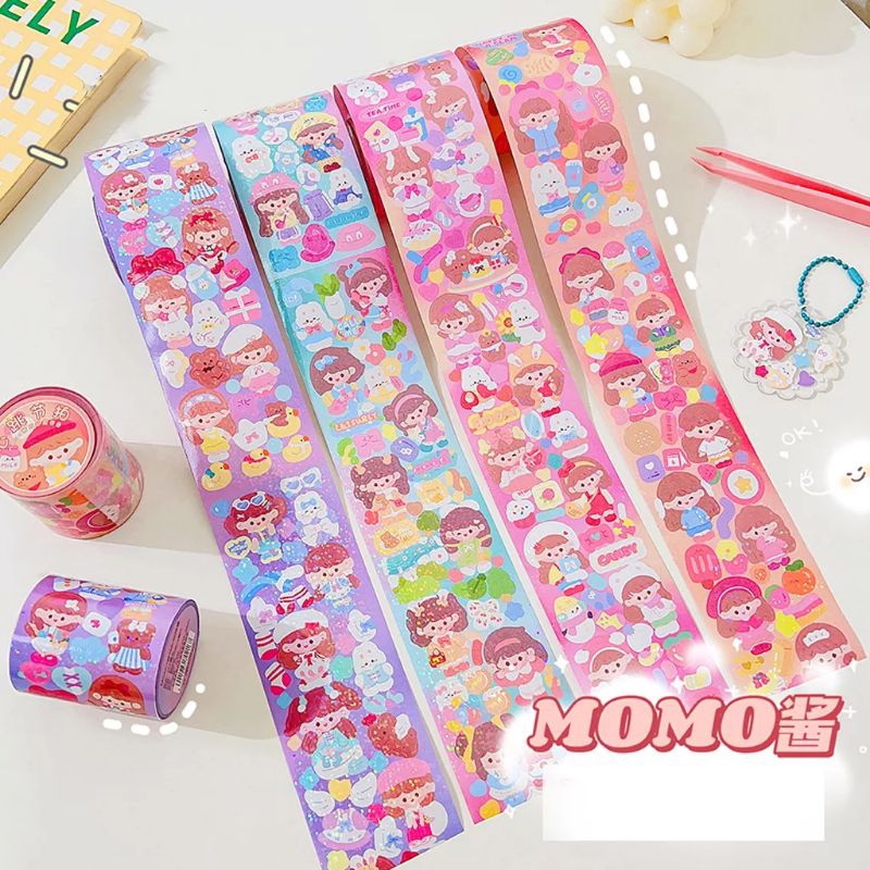 Jual KIANDAA Sticker Momo Glitter Roll 3 Meter Stiker Viral Hologram