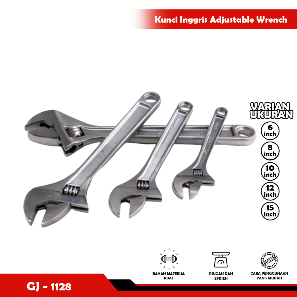 Jual Kunci Inggris Adjustable Wrench Ukuran Inch Inch Inch