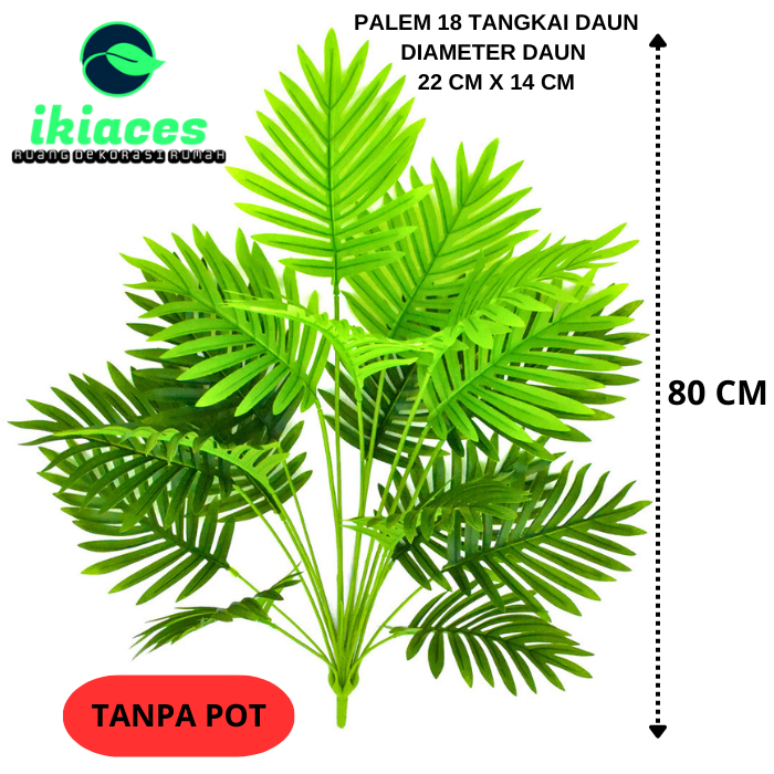 Jual DAUN PALEM PLASTIK POHON PALEM 18 TANGKAI POHON ARTIFICIAL BUNGA