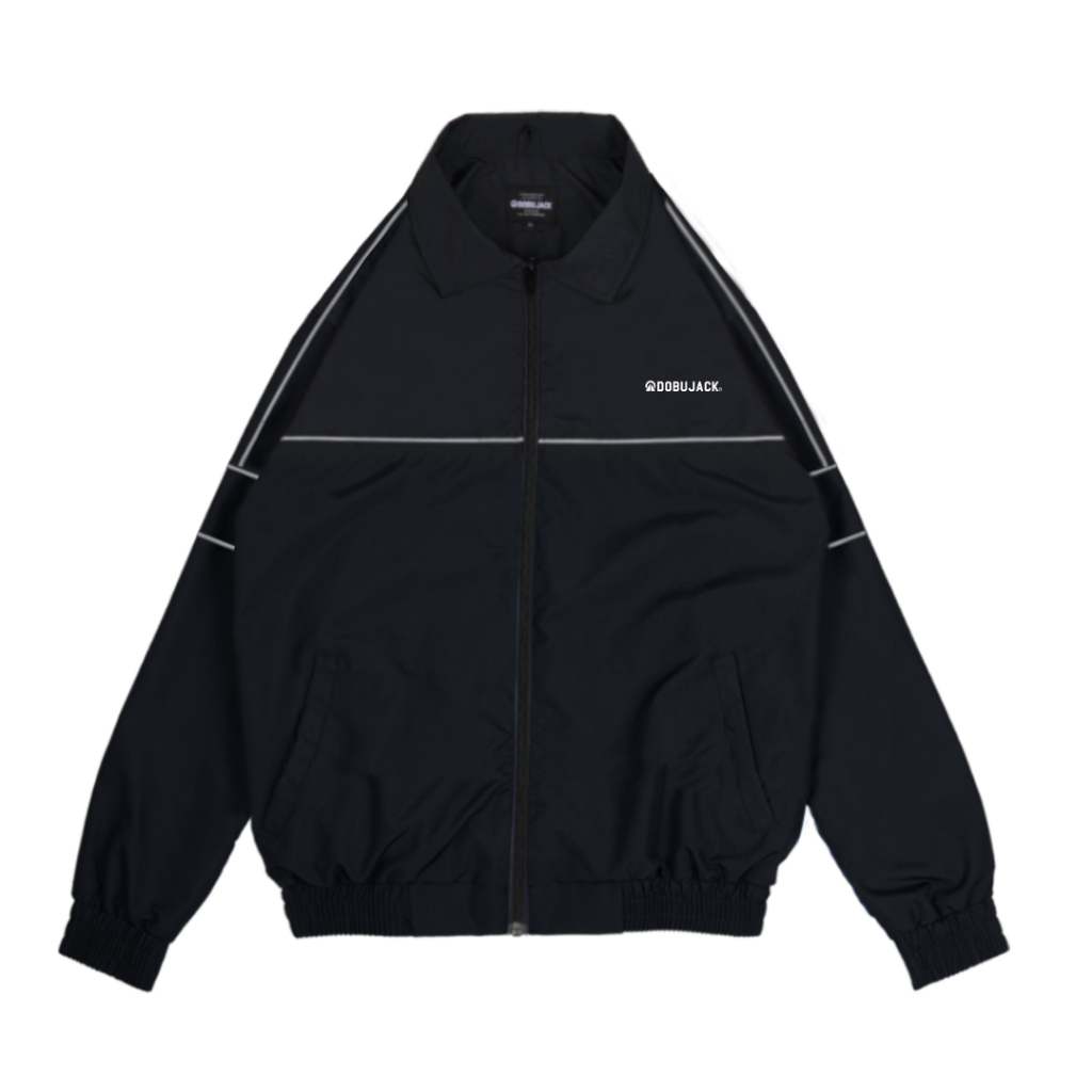 Jual Dobujack Tracktop Suit Jacket Merry Black Shopee Indonesia