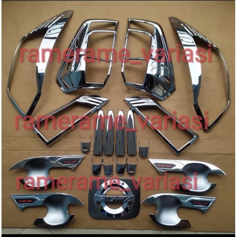 Jual Paket Garnish List Lampu Chrome Depan Belakang Outer Handle Tank