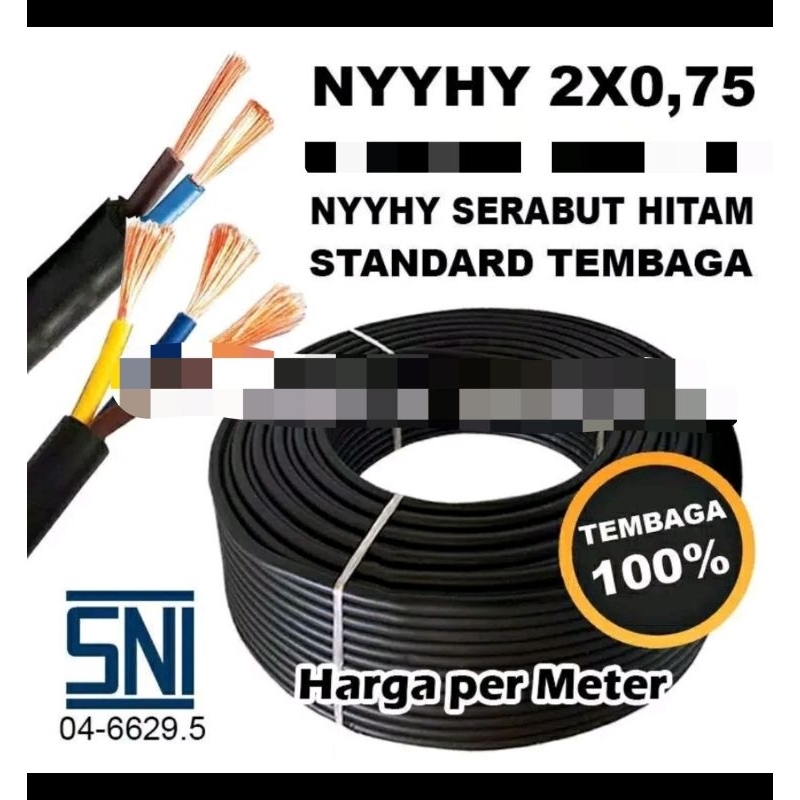 Jual Kabel Listrik Hyo 2x0 75 Shopee Indonesia