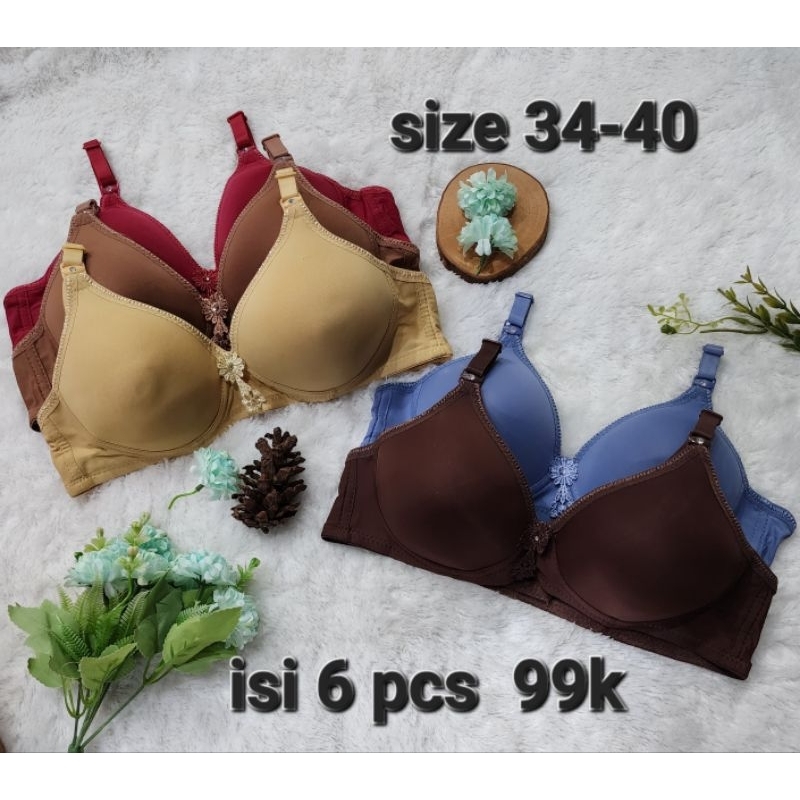 Jual Bra Busa Tipis Tanpa Kawat Cup B Cup Standart Kait Art K