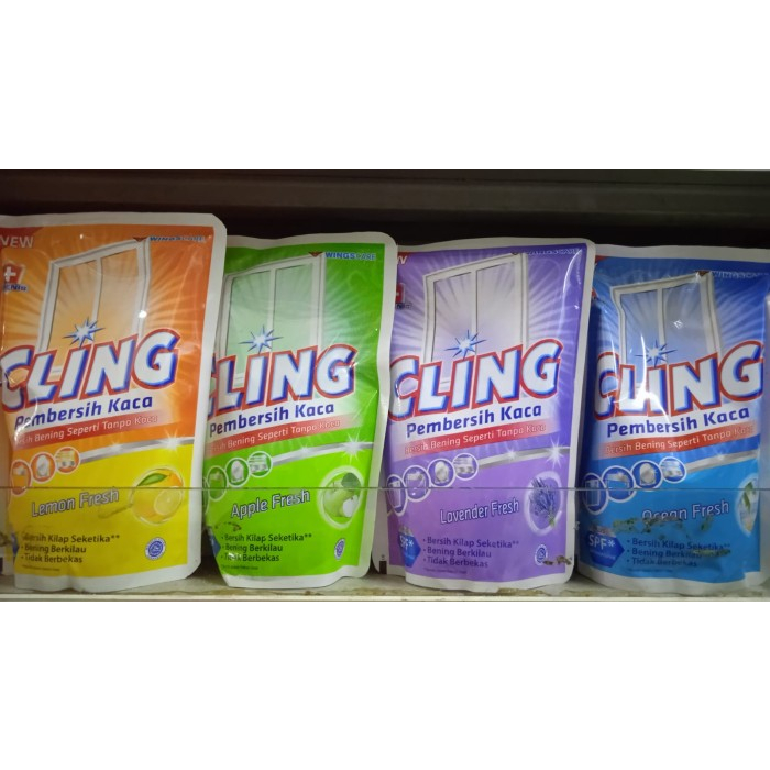 Jual Cling Pembersih Kaca 425ml Pouch KEMASAN BARU Shopee Indonesia