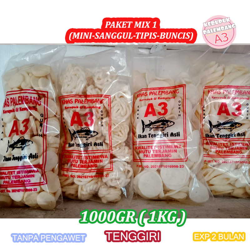 Jual Paket Mix Kemplang Mini Sanggul Tipis Buncis Ikan Tenggiri