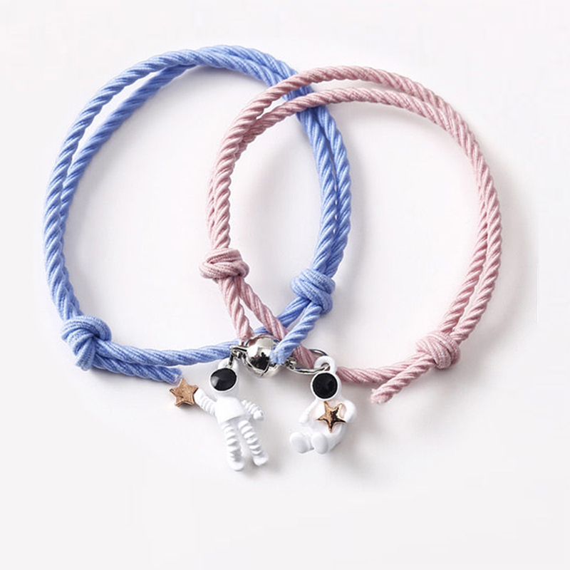 Jual COD 2Pcs Unisex Moon Sun Style Adjustable Couple Gelang Aksesoris