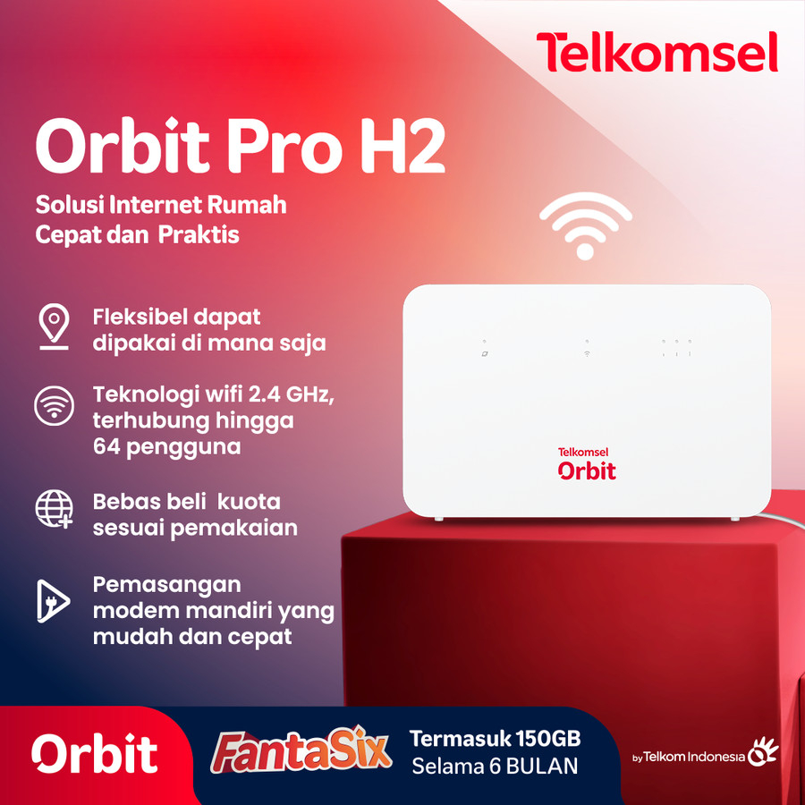 Jual Modem Wifi Telkomsel Orbit Pro H2 Huawei B530 LTE Cat 7 Support