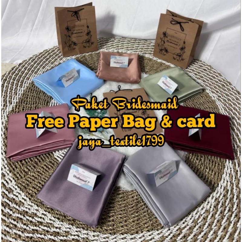 Jual Free Paper Bag Dan Card Paket Seragaman Bridesmaid Baju Nikah