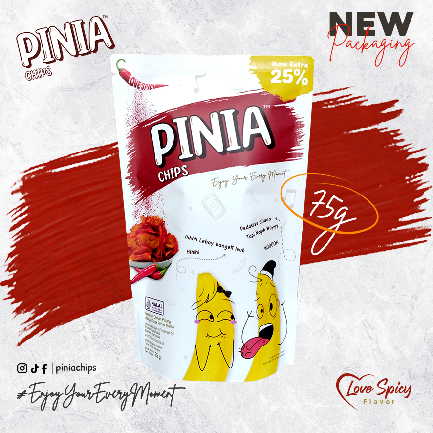 Jual Baru Pinia Chips Love Spicy Flavor G Cemilan Keripik