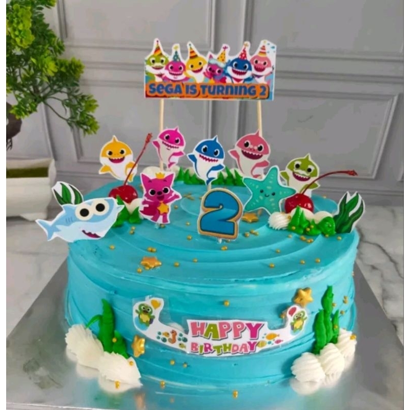 Jual Kue Ulang Tahun Baby Shark Birthday Cake Bisa Semua Karakter