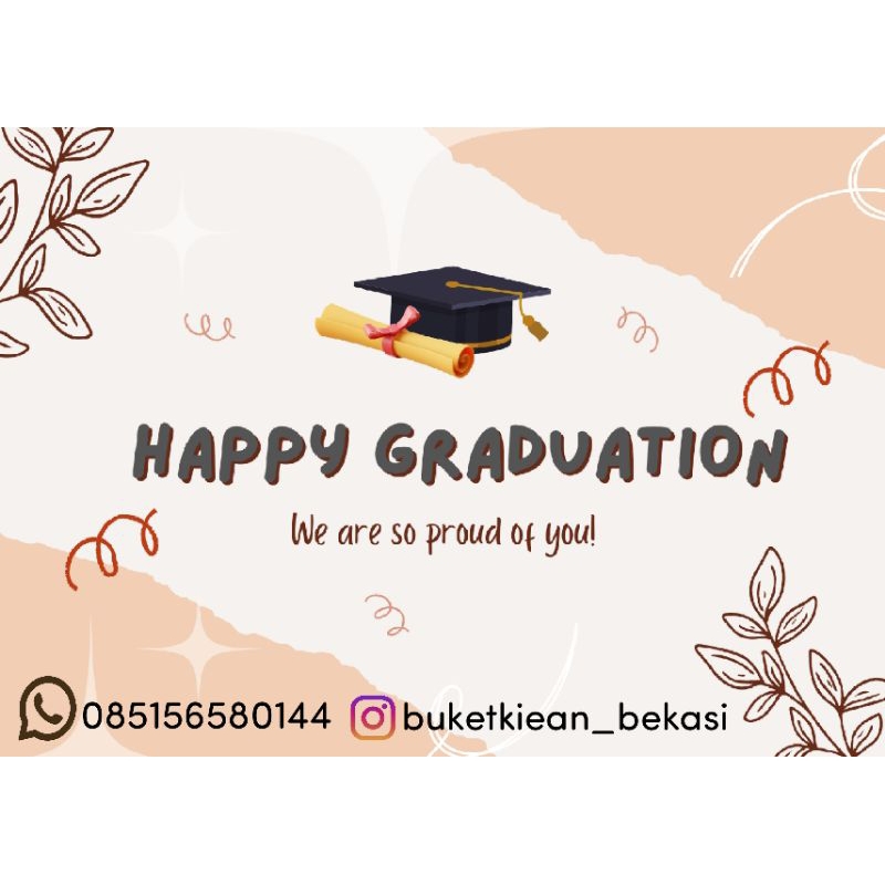 Jual Kartu Ucapan Greating Cards Kartu Graduation Slempang Nama