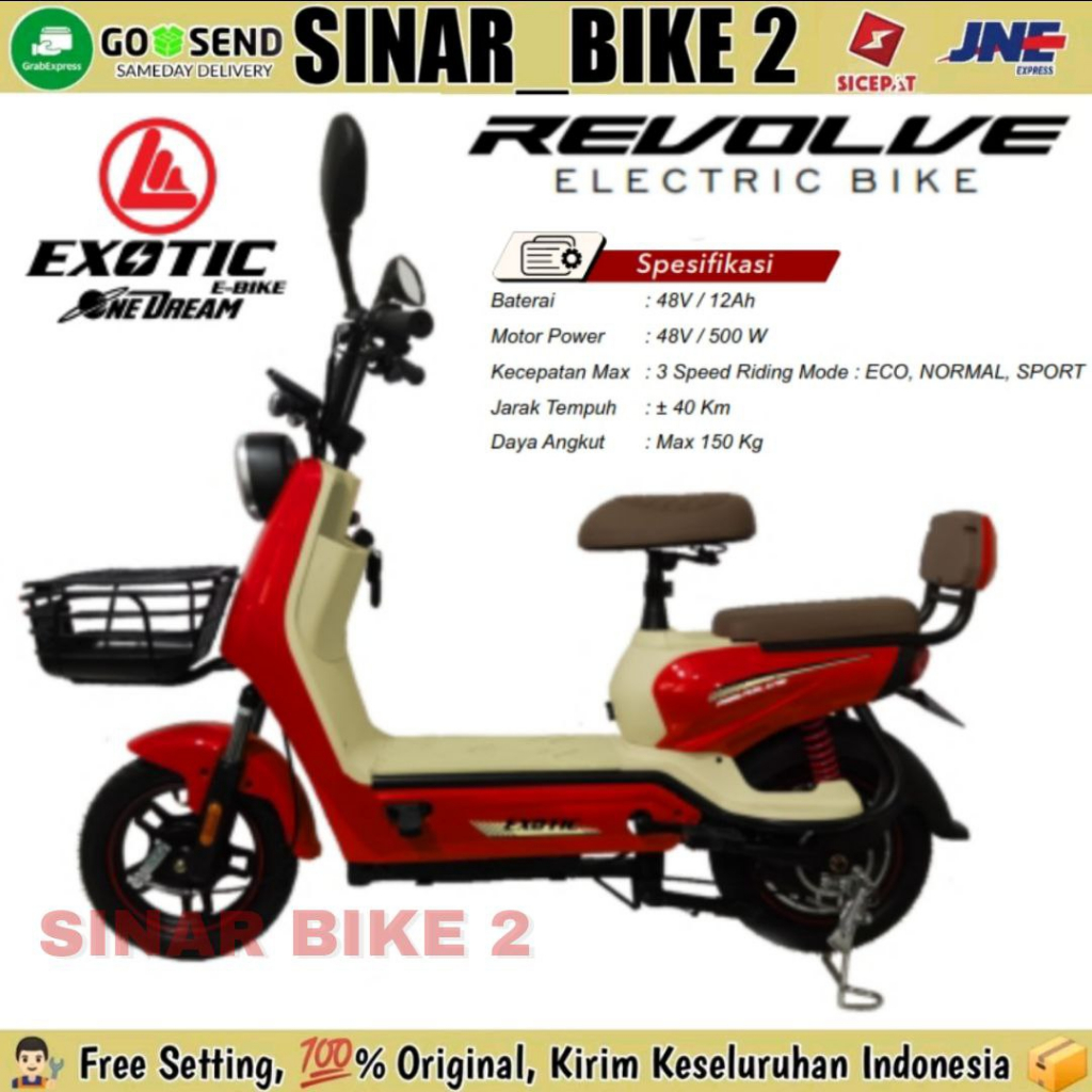 Jual Sepeda Motor Listrik EXOTIC COOLTECH AX 500 Watt COOLTECH AK