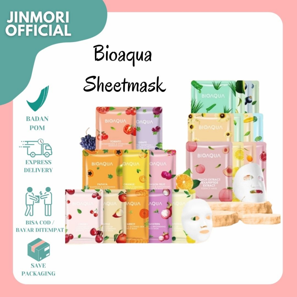 Jual JM BPOM BIOAQUA Sheet Mask Brightening Moisturizing Skin Care