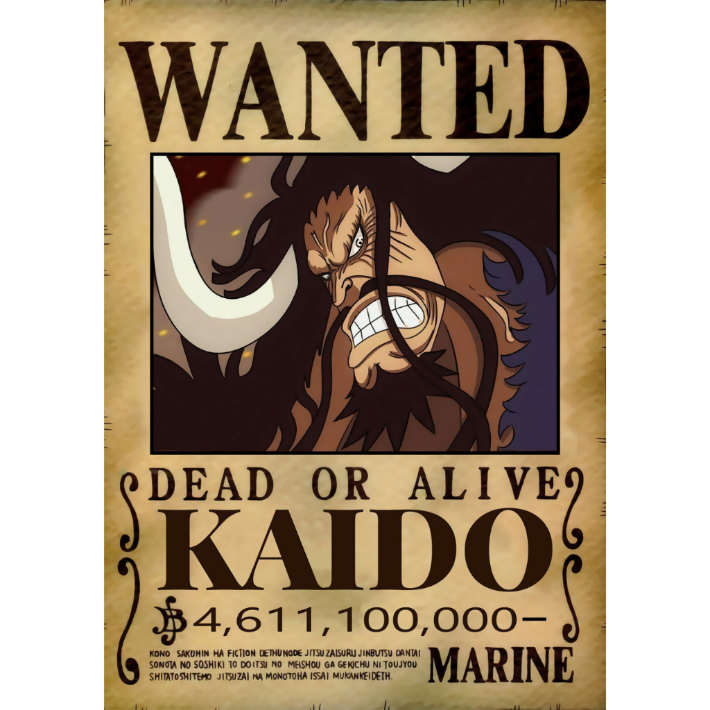 Jual Poster Bounty One Piece Satuan Ukuran A Poster Anime Dekorasi