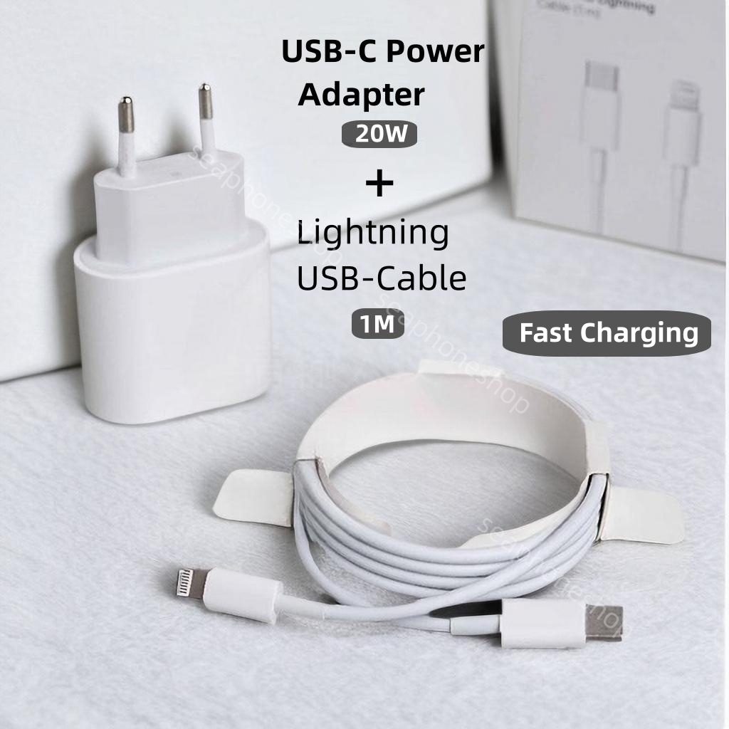 Jual Charger Kabel Usb C Lightning W W Type C Kepala Charger