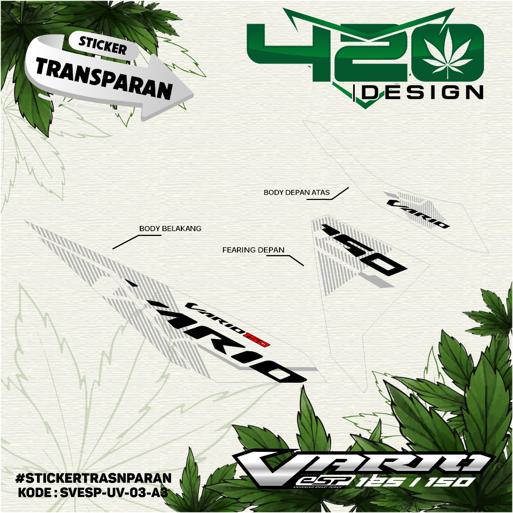 Jual Stiker Striping Vario Esp Transparan Uv Stiker Striping