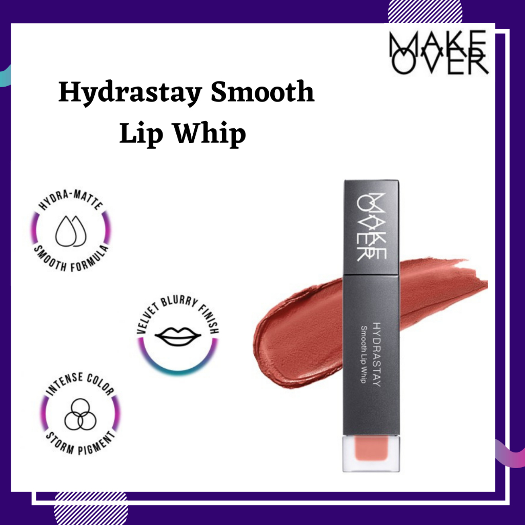 Jual Make Over Hydrastay Smooth Lip Whip 6 5g Lipcream Shopee Indonesia