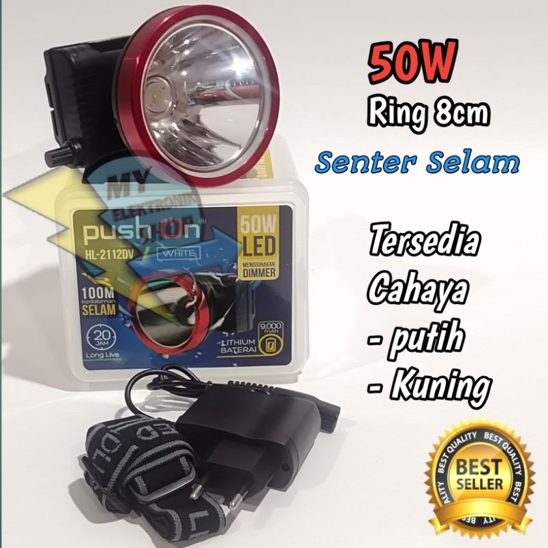 Jual Senter Kepala Selam Led Watt Push On Hl Dv Headlmap Diving