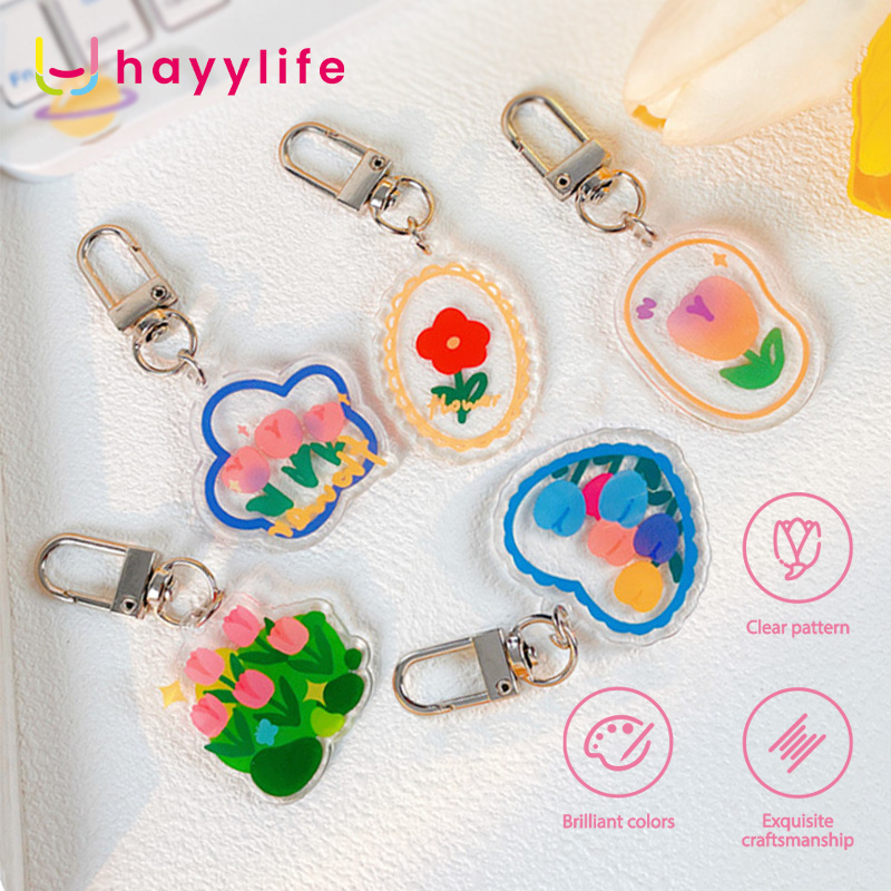 Jual Hayylife Aksesoris Gantungan Kunci Bunga Gantungan Kunci Akrilik