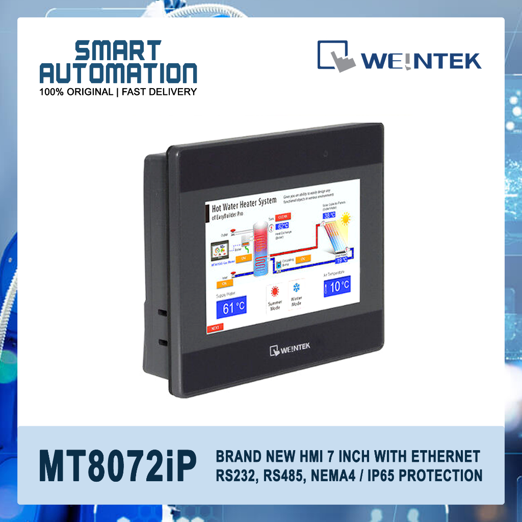 Jual Weintek MT8072iP HMI 7 Inch HMI 7 TFT With Ethernet RS232