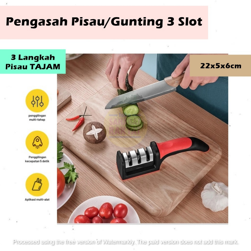 Jual Pengasah Pisau 3 Slot Pengasah Pisau 3in1 Shopee Indonesia