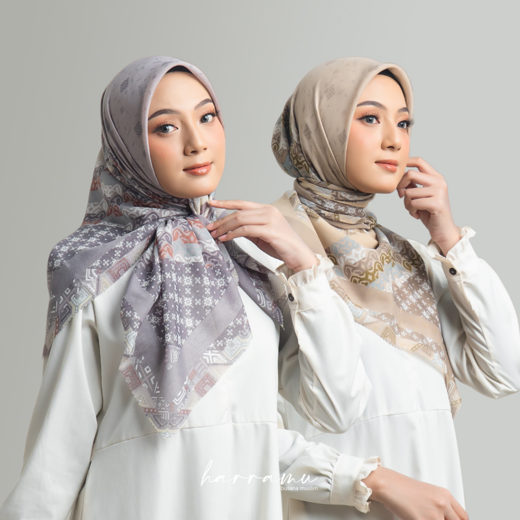 Jual HARRAKU Hijab Voal Printing Segiempat Motif Maneera Shopee Indonesia