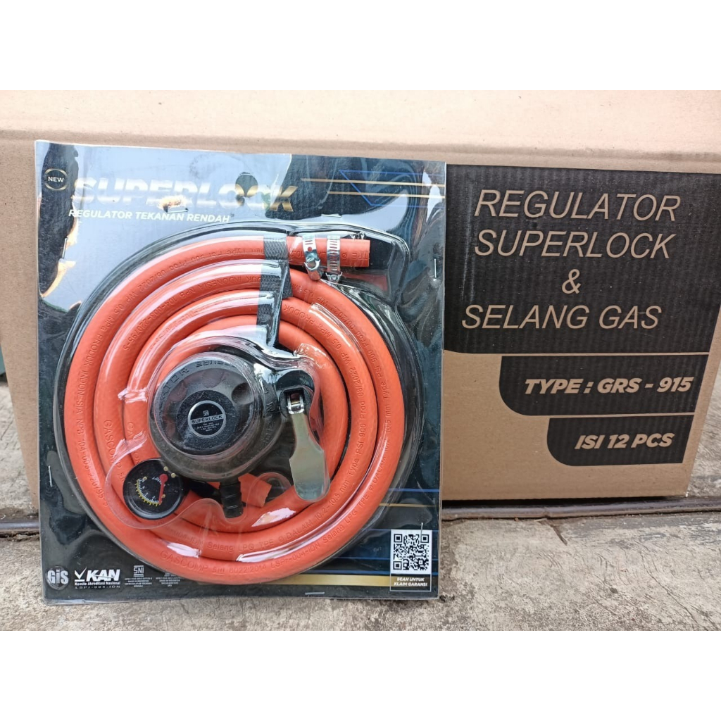 Jual Regulator Selang Superlock Gascomp Paket Selang Gas High