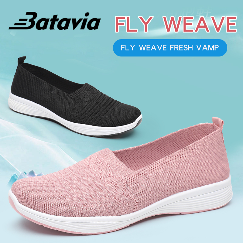 Jual COD Batavia Shoes Sepatu Sepatu Wanita Sepatu Flat Rajut Sepatu