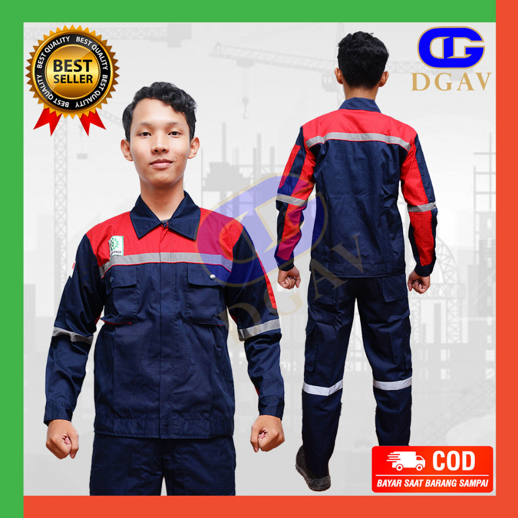 Jual WEARPACK SAFETY ATASAN BAJU SAFETY ATASAN LENGAN PANJANG KOMBINASI