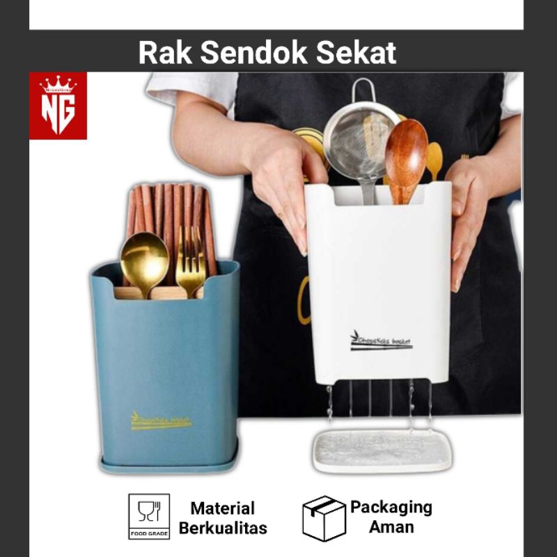 Jual Rak Wadah Tempat Penyimpanan Sendok Garpu Pisau Sumpit Spatula