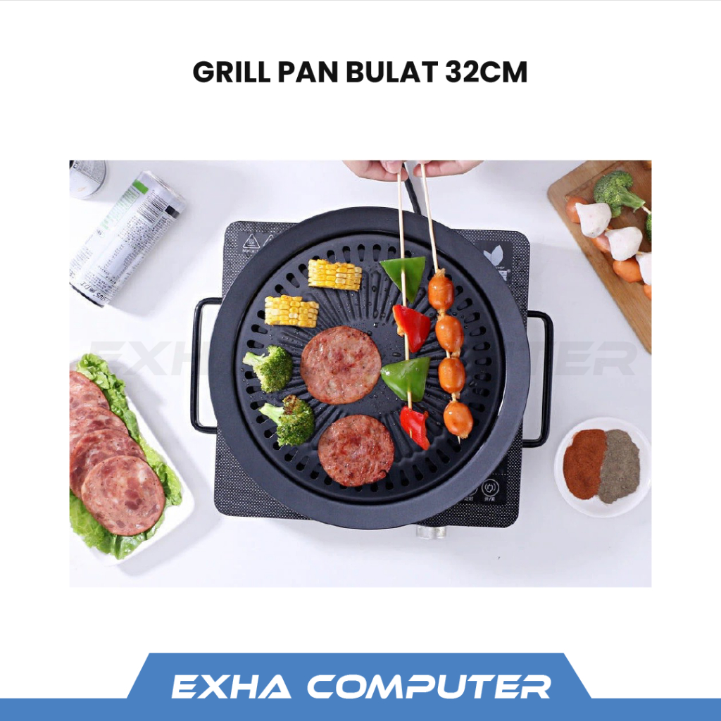 Jual Grill Pan Bulat Cm Panggangan Bbq Shopee Indonesia