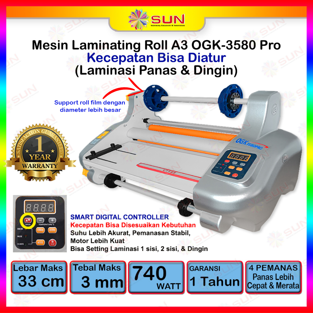 Jual Mesin Laminasi Laminating Roll A3 FM3510 FM 3520 FM OGK3580