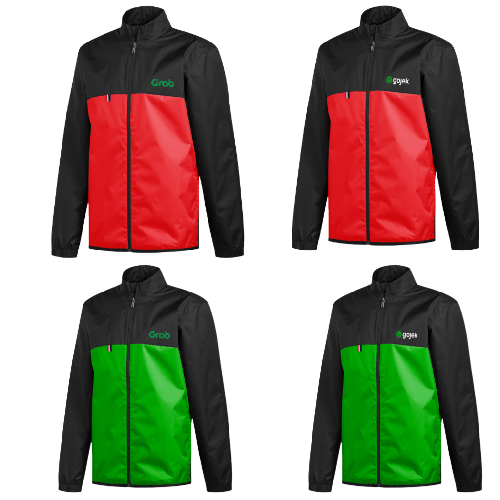 Jual Jaket Grabbike Driver Jaket Outdoor Pria Jakey Grab Gojek Full