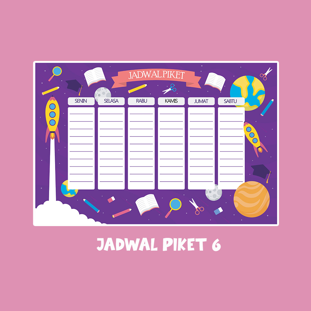 Jual Poster JADWAL PELAJARAN DAN JADWAL PIKET BEST SELLER Poster